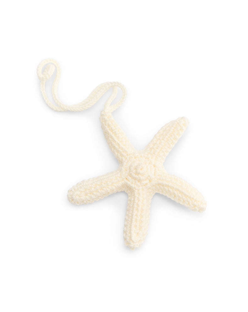 Stella Crochet Charm White