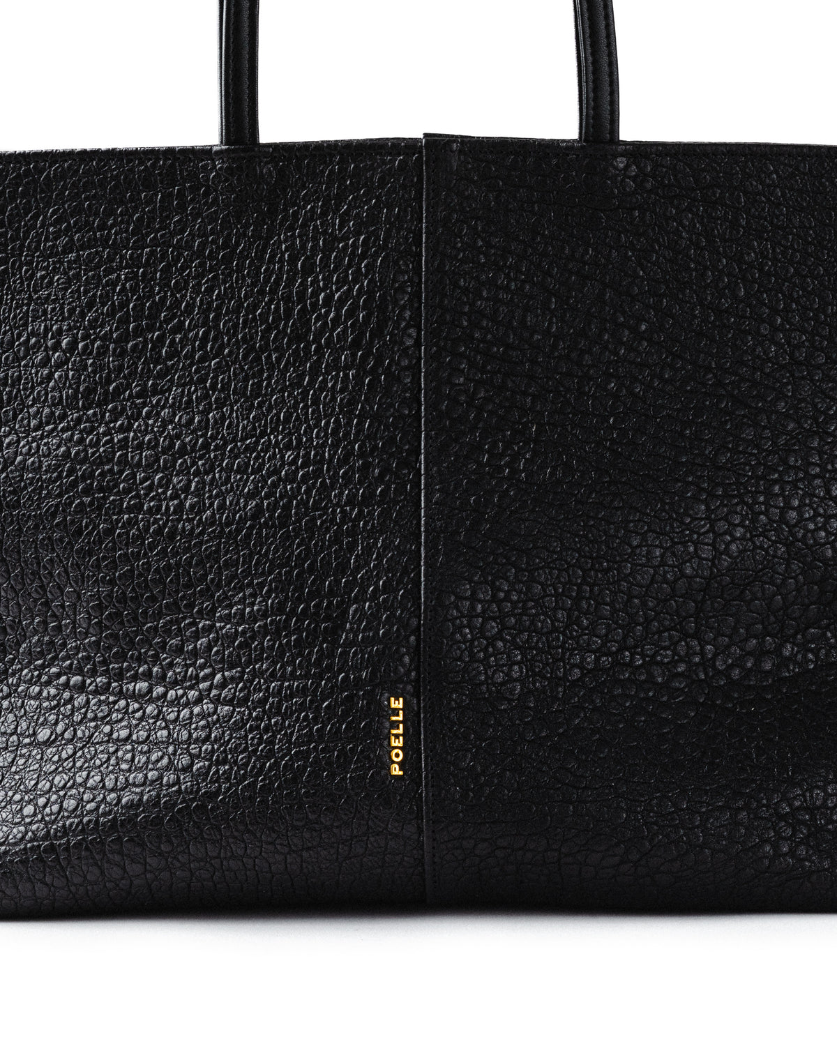 Jane Tote Bag Czarny słoń — faktura skóry